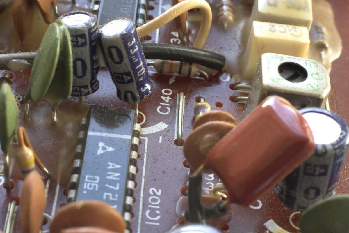 Inside of a radio used for communication